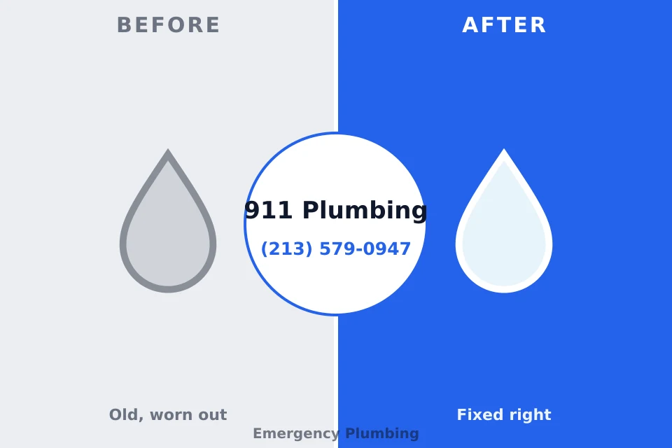 Before and after: plumbing repair Jurupa Valley, CA
